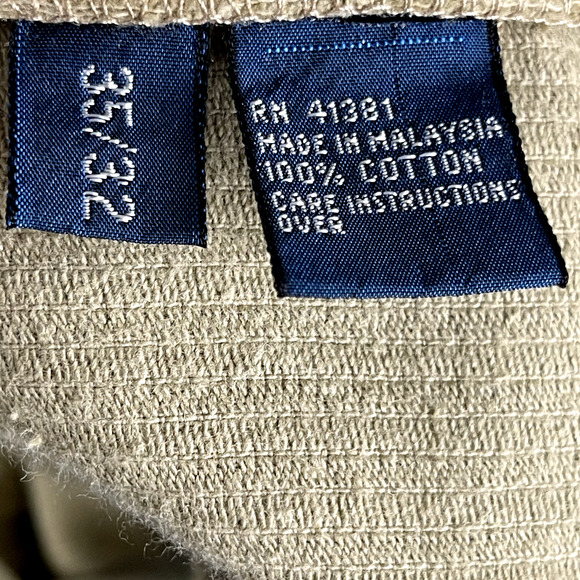 VTG Polo Ralph Lauren Corduroy Philip Pant Mens 35x32 Beige 90s Preppy NEW - Picture 13 of 13